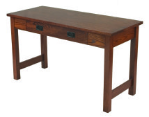 Mission Open Leg Table with Drawer